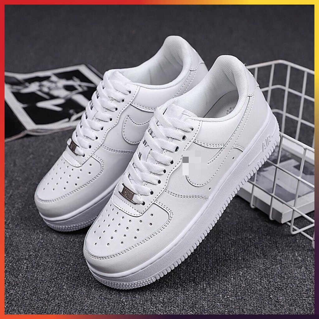 Giày AF1 Trắng Nam Nữ_Giày Thể Thao Air Force 1 Full Trắng Hàng Đẹp Full Box