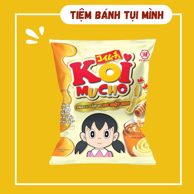 Bánh snack bắp vị bơ mật ong Koimucho, đồ ăn vặt
