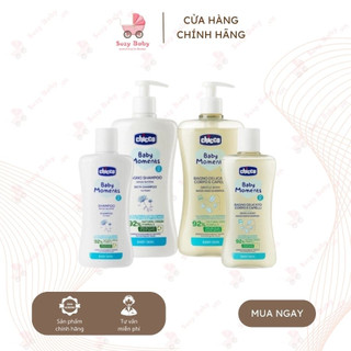Sữa tắm gội chicco hoa cúc, yến mạch 500ml, 200ml, suzy baby