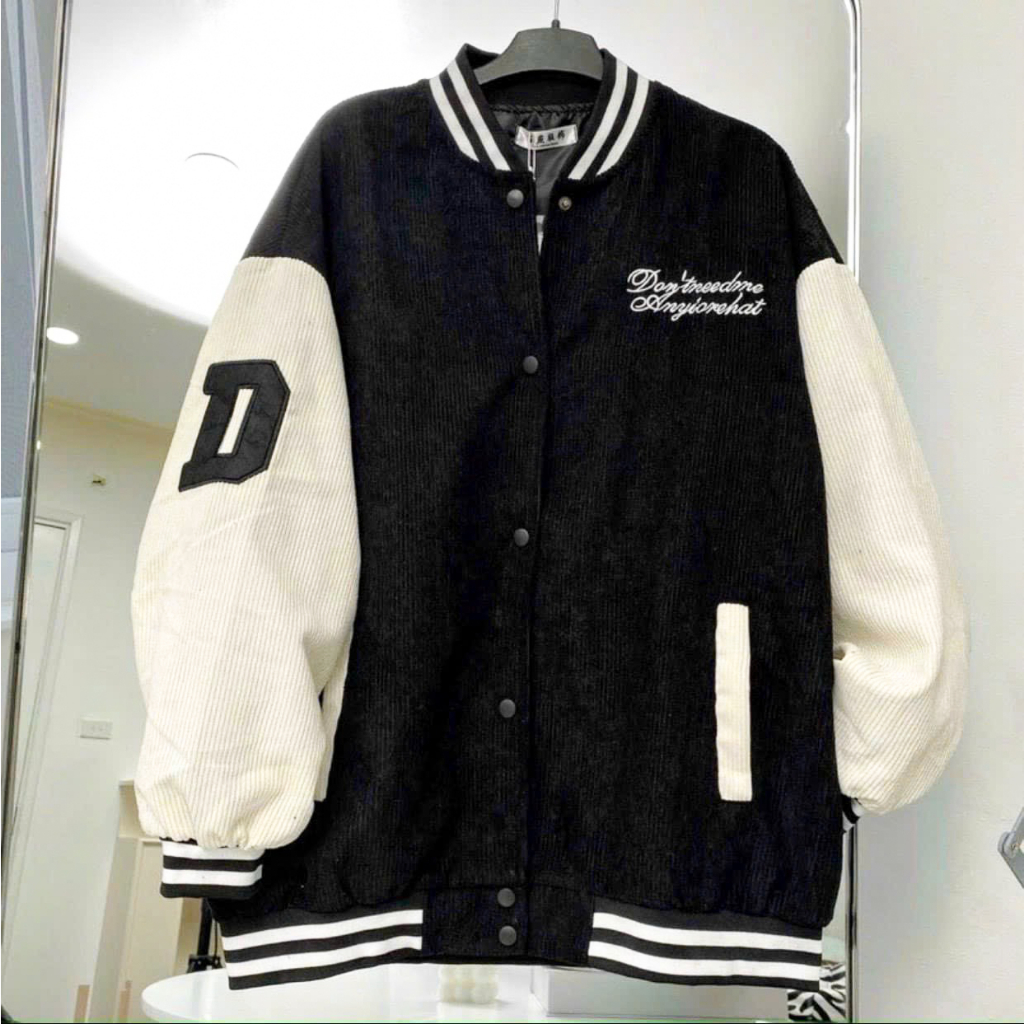 Áo khoác BOMBER Nam Nữ Unisex Họa Tiết Thêu Chất Nhung tăm, , Áo Khoác Nỉ Hoodie Nam Nữ Không Nhăn Không Xù cao cấp