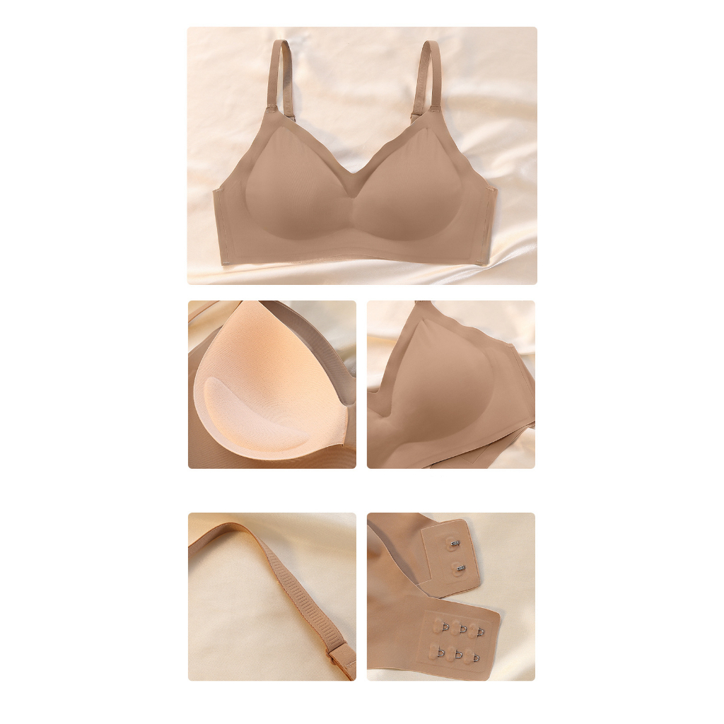 Áo Bra Không Gọng Đệm Mỏng Nâng Ngực Che Mỡ Lưng Tàng Hình Không Lộ 802 Hàng Cao Cấp Nội Địa Trung