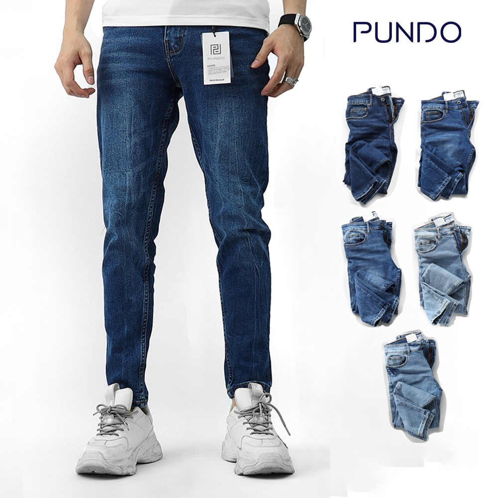 Quần jean nam ống suông dễ phối chất jean cao cấp PUNDO DENIM QJPD11