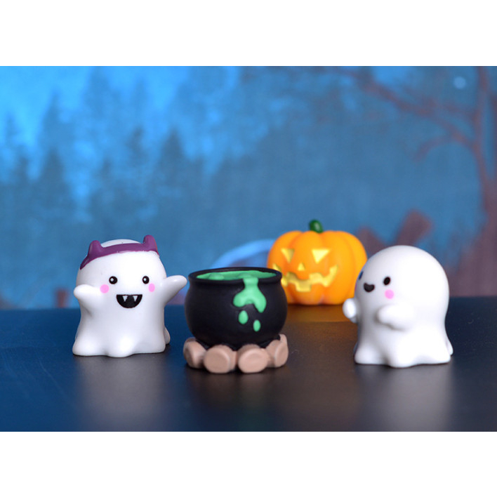 Tượng đá ghost party decor terrarium halloween, trang trí bàn