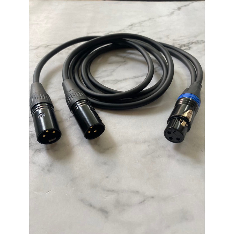 Dây 1 đầu canon cái ra 2 đầu canon đực dài 1m