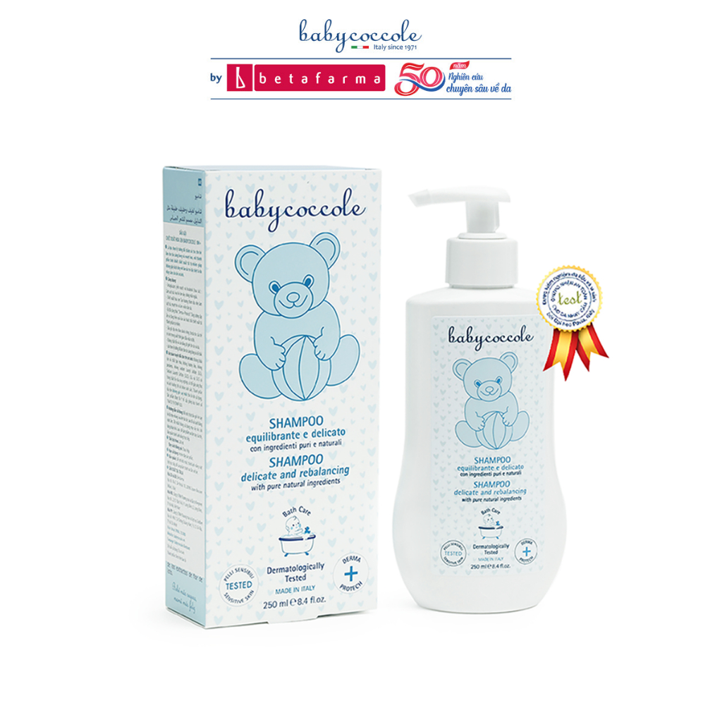 Dầu gội cho bé Babycoccole 0M+ an toàn cho trẻ sơ sinh & em bé chiết xuất hoa sen 250ml
