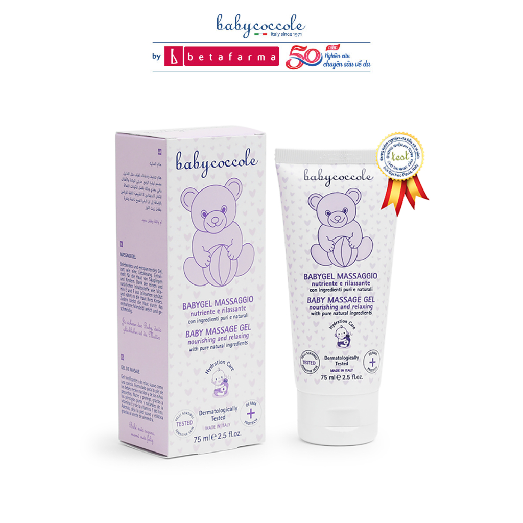 Gel massage cho bé Babycoccole 0M+ chiết xuất hạnh nhân 75ml