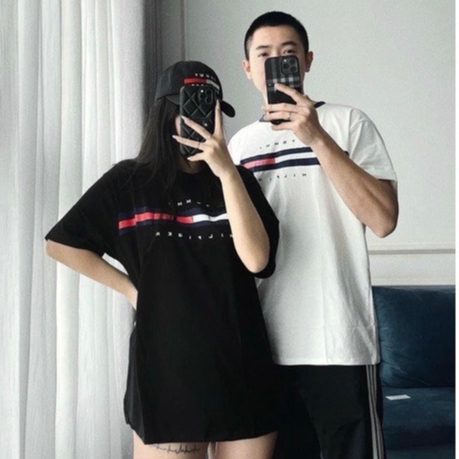 Áo thun Tommy Chữ Ký Hilfiger Essential Flag Logo T-Shirt Hàng Áo Phông Nam Nữ Cotton Cao Cấp 2023