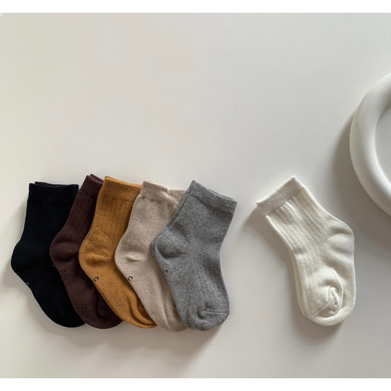 T19-Tất vớ chân cho bé trai bé gái kiểu dáng bazic