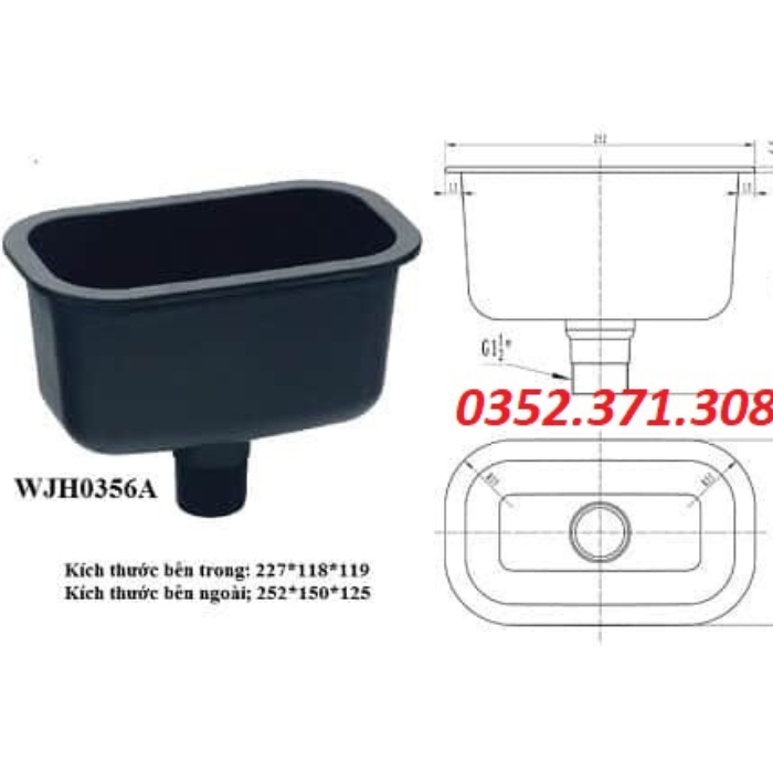 Chậu rửa chuyên dụng cho phòng thí nghiệm - chất liệu nhựa PP cao cấp, RWD