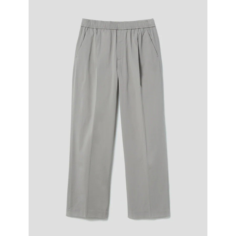 Quần kaki dây rút 8second dây rút 4229 - Beige Rayon Stretch Easy Pants_Semi-Wide Fit