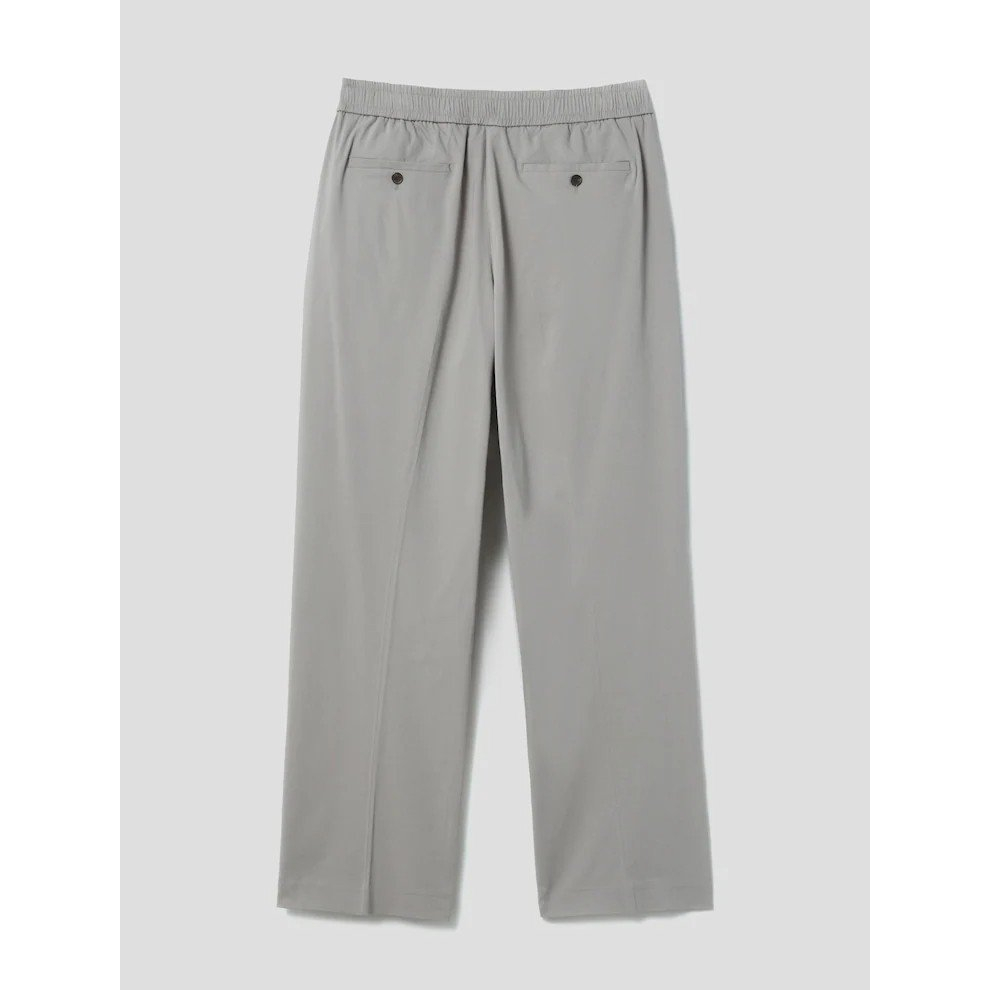 Quần kaki dây rút 8second dây rút 4229 - Beige Rayon Stretch Easy Pants_Semi-Wide Fit