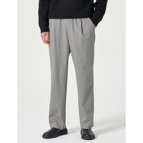 Quần kaki dây rút 8second dây rút 4229 - Beige Rayon Stretch Easy Pants_Semi-Wide Fit