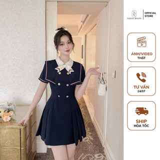  Váy liền nữ xếp ly chiết eo SOLEIL ROOM thiết kế cao cấp trẻ trung MELI DRESS