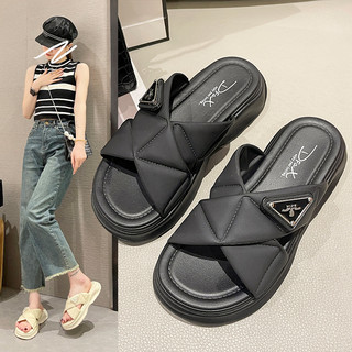 Dép Nữ Sandal  Dép Quai Chéo Thời Trang Phong cách Hàn Quốc siêu nhẹ chống trơn trượt - QUNA JIA