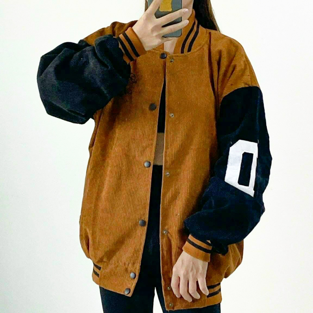 Áo khoác BOMBER Nam Nữ Unisex Họa Tiết Thêu Chất Nhung tăm Avocado, , Áo Khoác Nỉ Hoodie Nam Nữ mùa thu đông