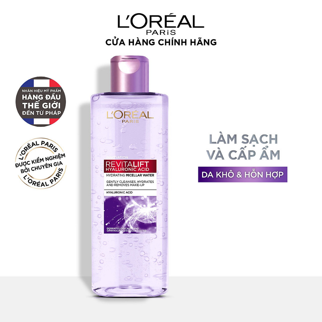 Nước tẩy trang và làm sạch sâu 3in1 Lorea Paris Micellar Water 400ml