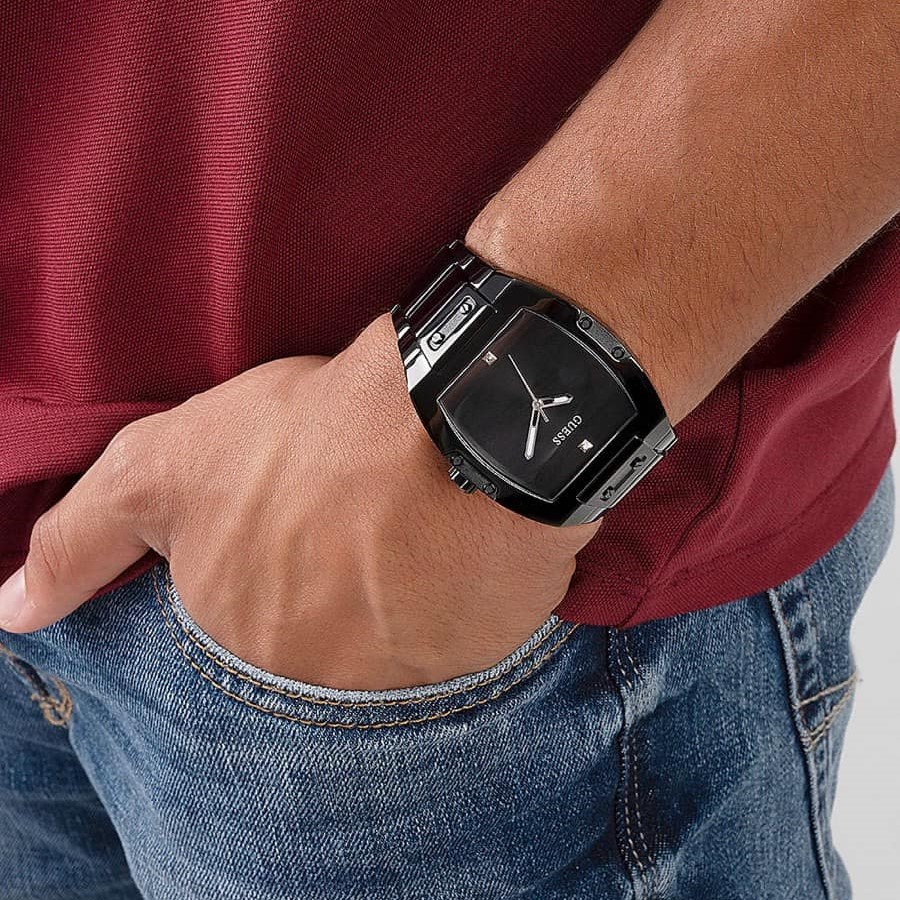 Đồng Hồ Nam Guess GW0387G3 Dây Kim Loại Màu Đen 43mm Chính Hãng