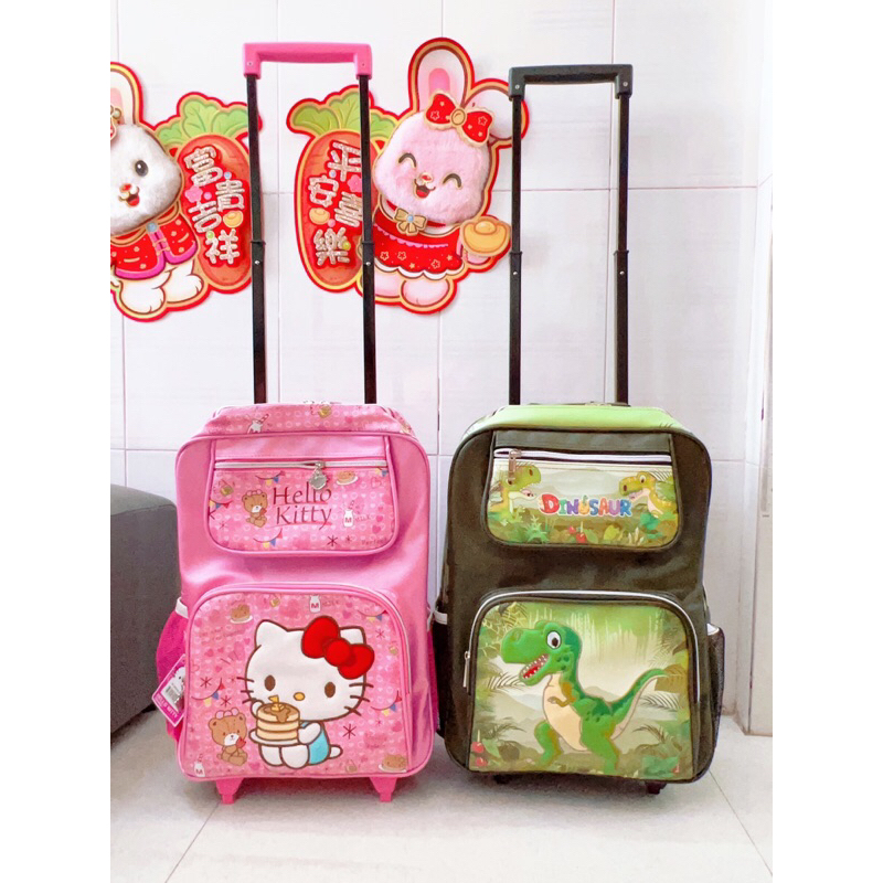 SALE Balo kéo Khủng Long Thailan size 35x41cm lớp 3,4,5