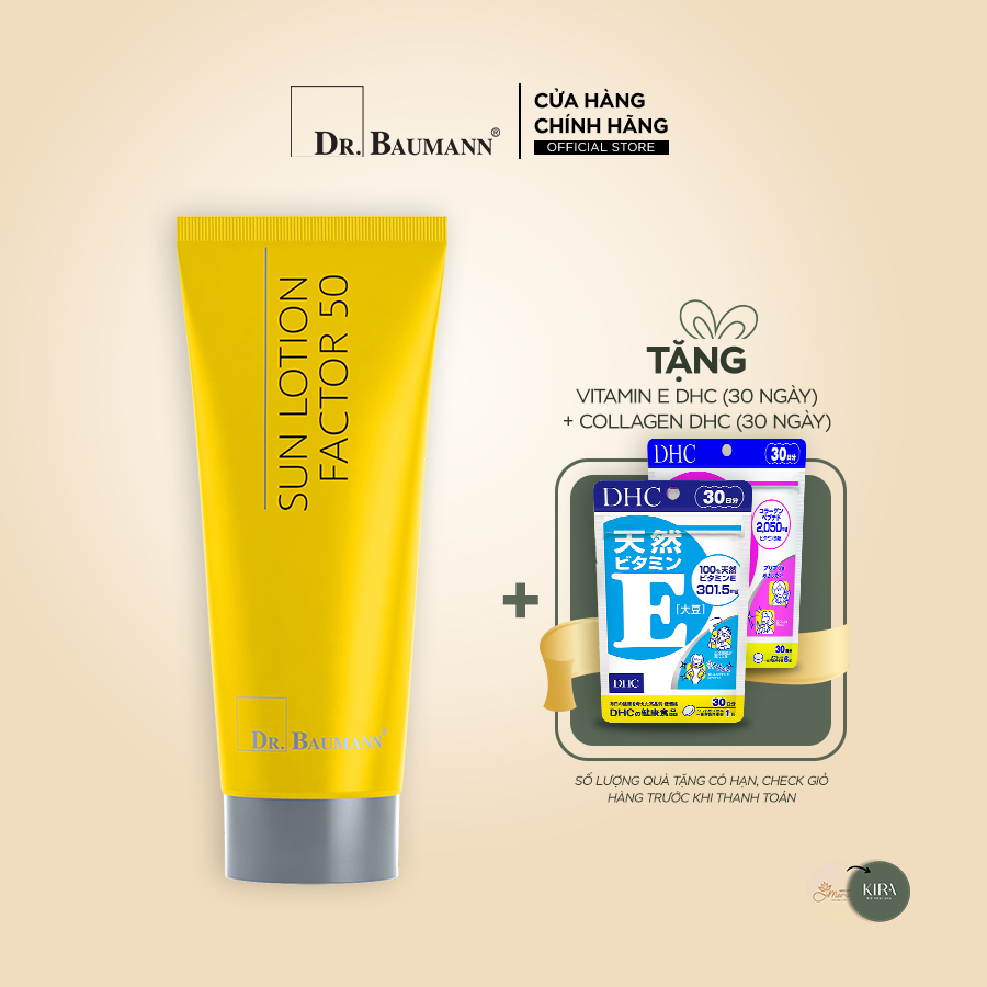 Kem Chống Nắng Hóa Học x Vật Lý Thuần Chay Dr. Baumann Sun Lotion Factor 50
