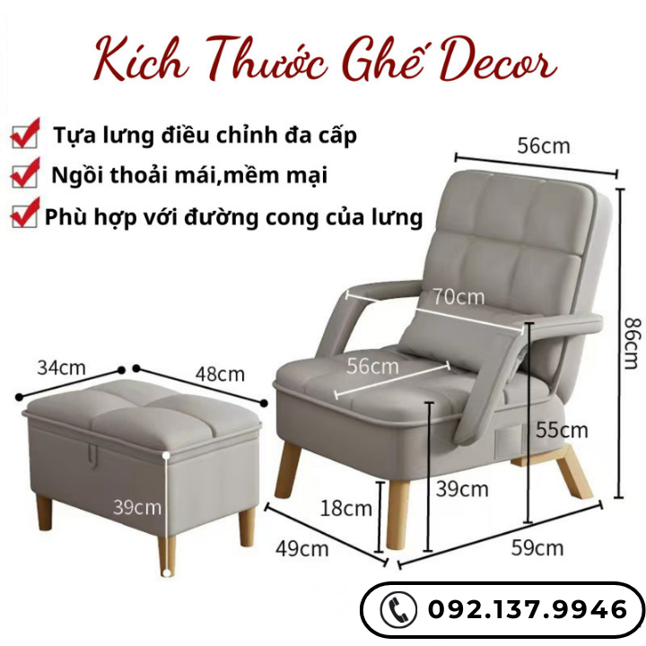 Ghế sofa decor đọc sách ghế giải trí ngả lưng ghế lười căn hộ nhỏ ghế tựa sofa đa năng vải nỉ vải da cao cấp mẫu mới | BigBuy360 - bigbuy360.vn