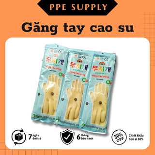 Găng tay cao su Đông cầu vồng 💥𝑭𝑹𝑬𝑬𝑺𝑯𝑰𝑷💥 Bao tay rửa chén, siêu dai, dàí - PPESupply