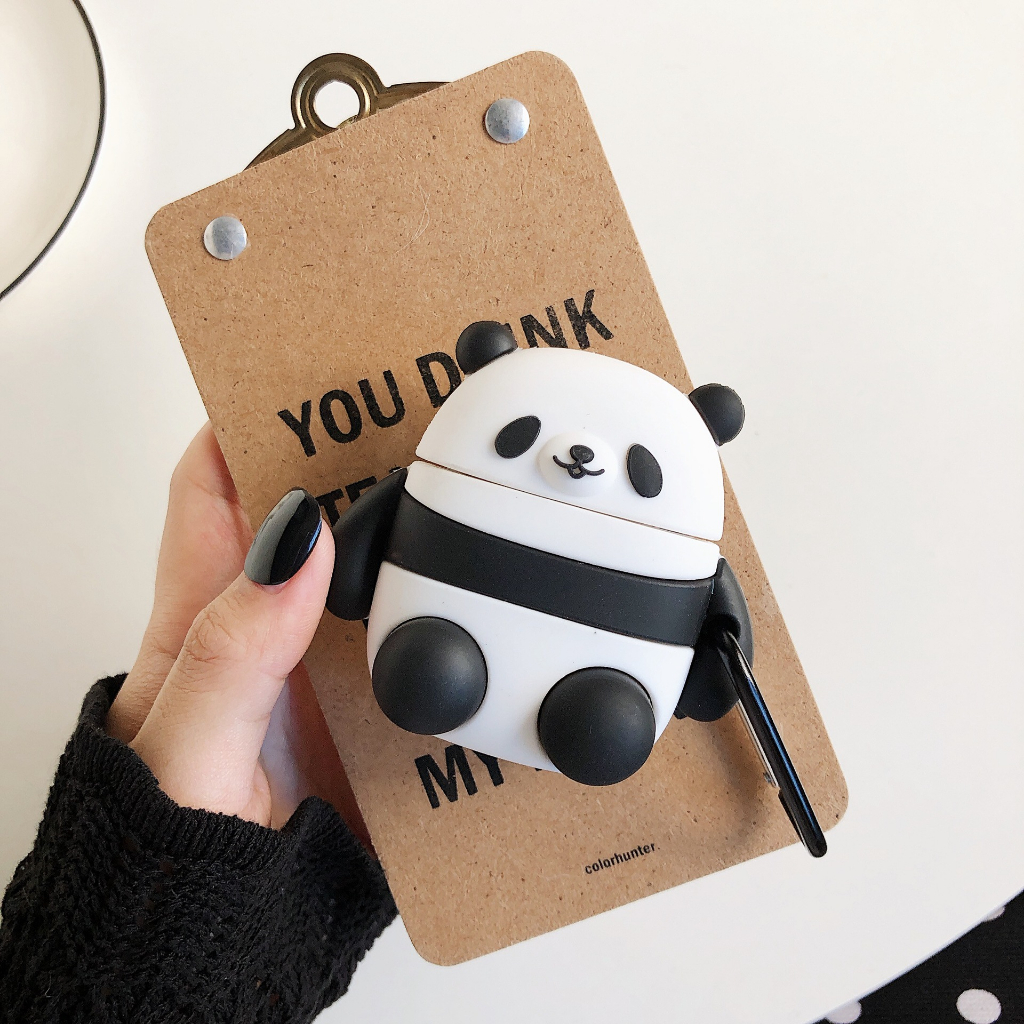 Case AirPods Pro 2/ Pro/ 1/2/3 - Ốp Đựng Tai nghe Bluetooth Không Dây AirPod 3/2/1/ Pro/2 Gấu Trúc, Hoạt Hình Dễ Thương