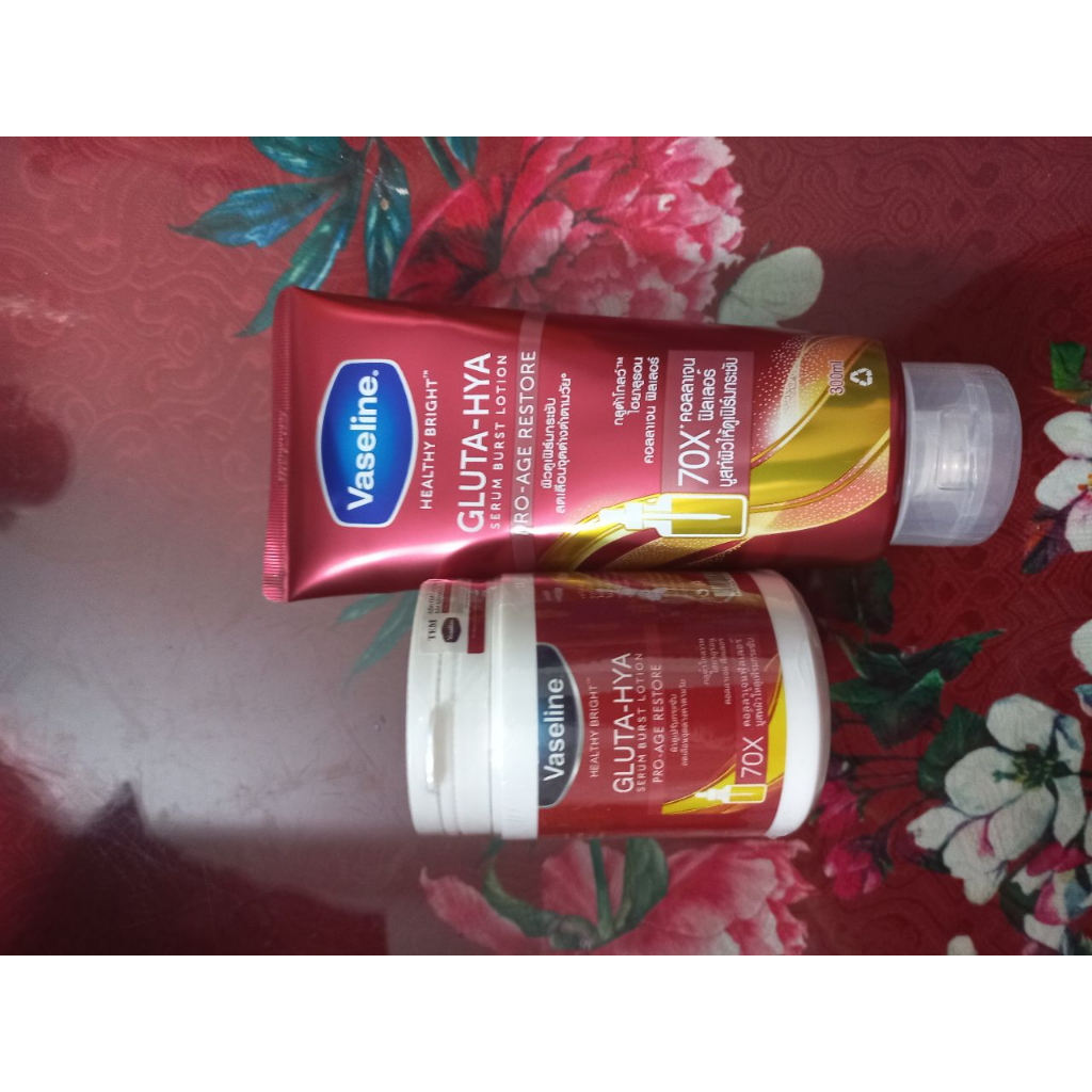 Combo Sữa Dưỡng Trắng body , Kem Kích Trắng và Kem Tắm Trắng Vaseline Healthy Bright Gluta-Hya