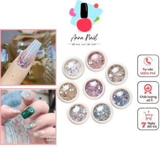 Sét nhũ vảy cá nail, sét nhũ 8d trang trí móng siêu xinh