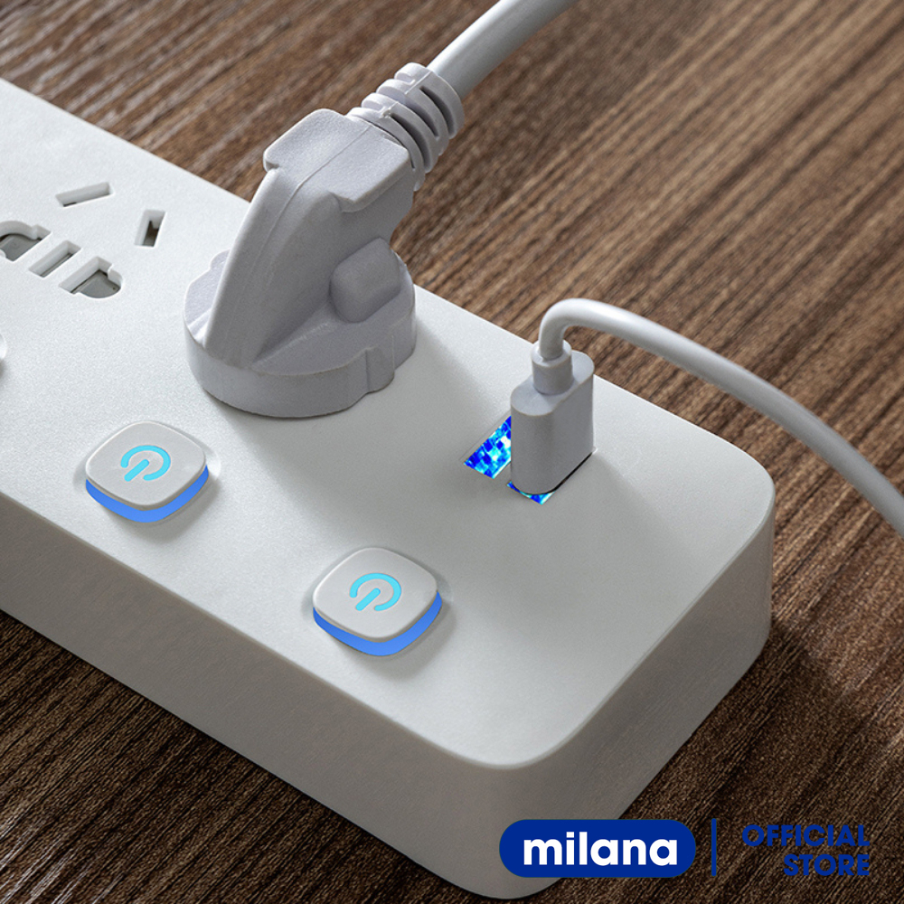 Ổ cắm điện đa năng thông minh có cổng USB tiện lợi an toàn chống giật chống cháy nổ dài 1,8-2,8m