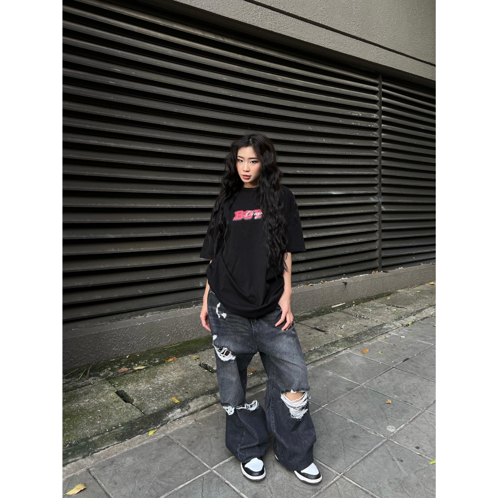 Áo Thun Tay Lỡ Unisex Hannya Red 100% Cotton, Thiết Kế Độc Quyền, Hình In Digital - Dragon Boyz Brand Chính Hãng