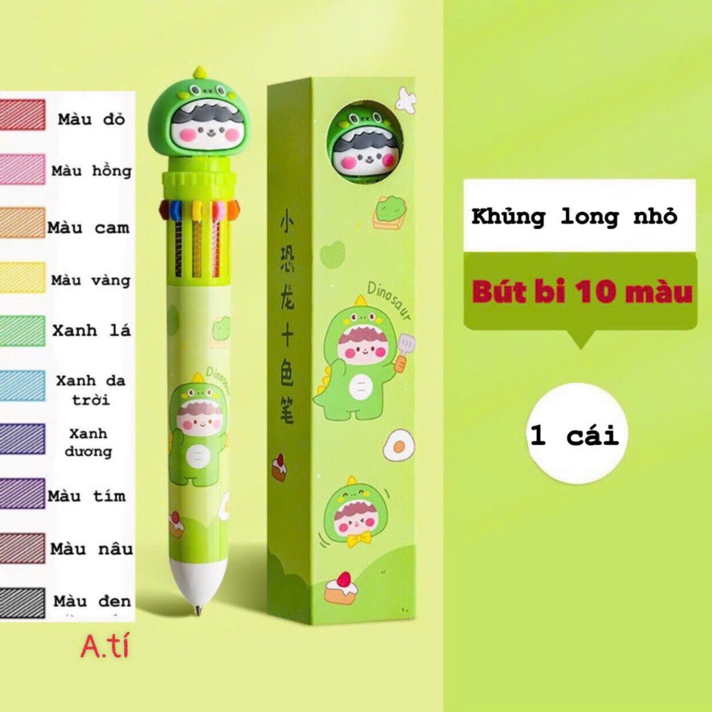Bút Bi 10 Màu Hình Cute Đáng Yêu