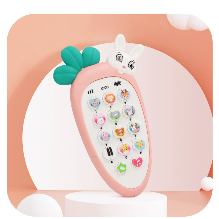 Điện Thoại Cà Rốt Thông Minh Cho Bé Phát Triển - Thỏ Đáng Yêu- Phát Nhạc