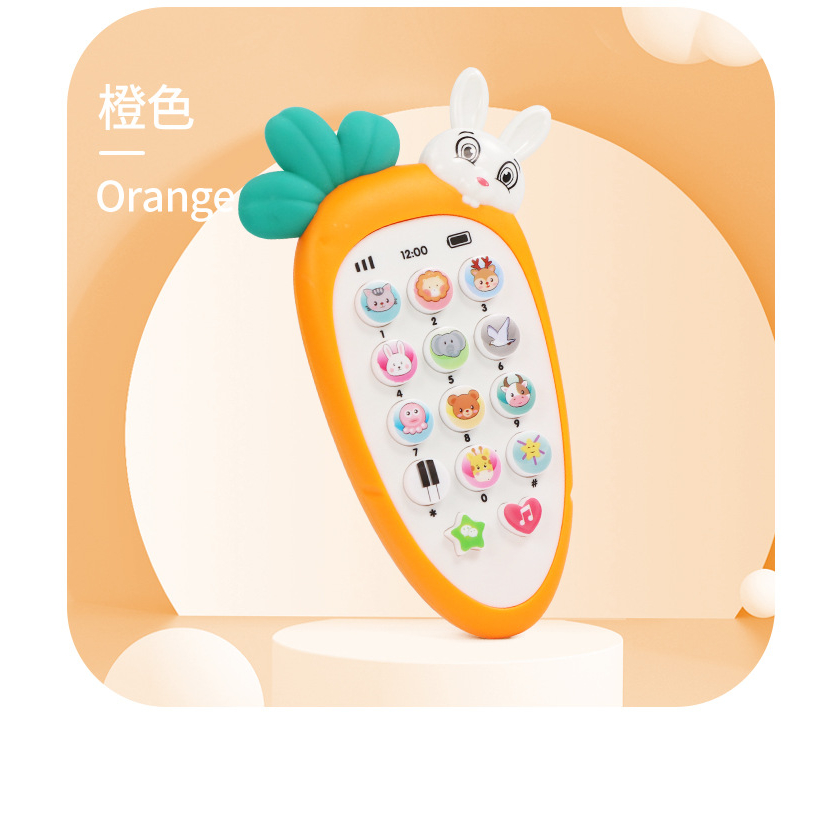 Điện Thoại Cà Rốt Thông Minh Cho Bé Phát Triển - Thỏ Đáng Yêu- Phát Nhạc