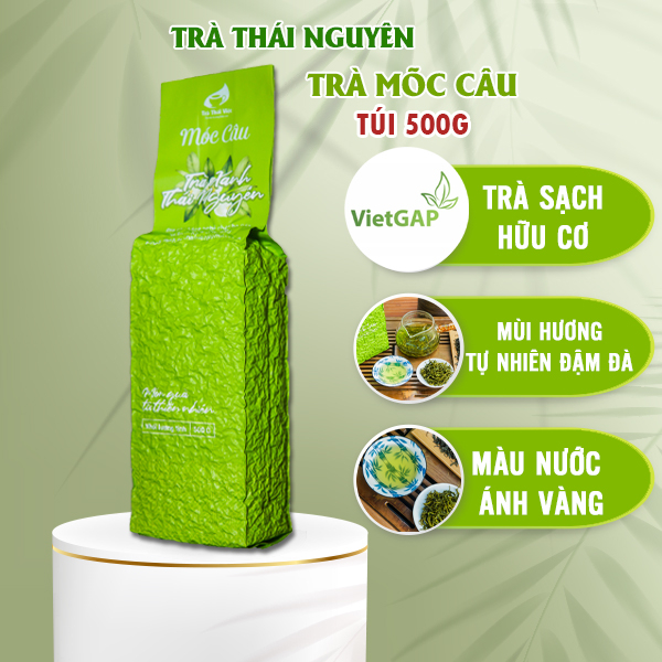 Chè Thái Nguyên Ocop, Trà Móc Câu Thái Nguyên Loại Ngon, Trà Thái Việt Sao Củi Lửa Gói 500G Hút Chân Không