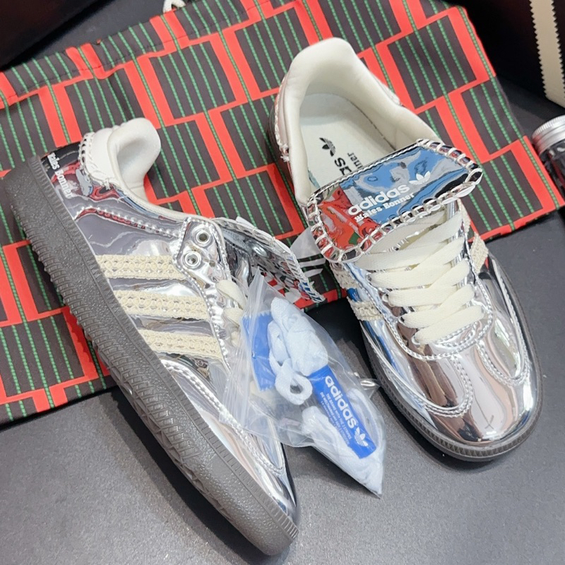 Giày Adida.s samba wales bonner sliver trắng bạc lai au cao cấp dành cho nam nữ