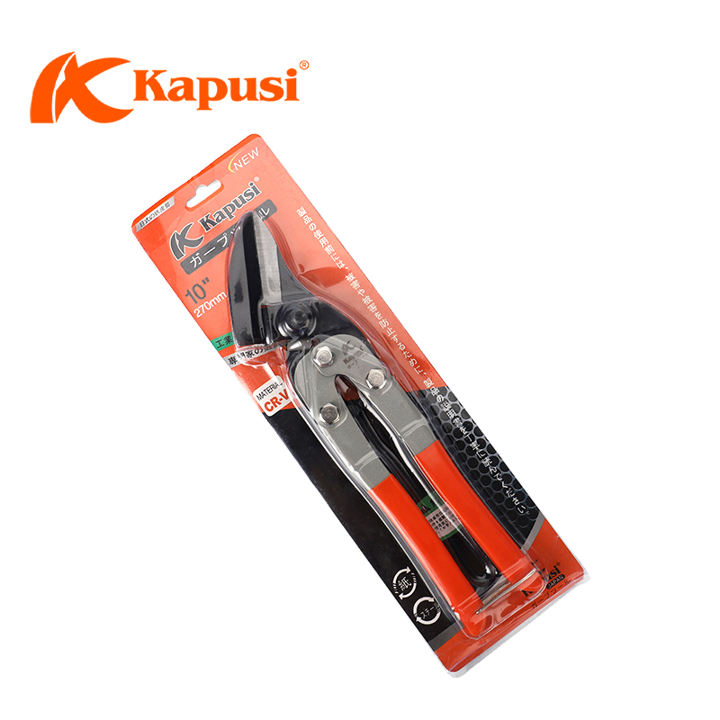 Kéo cắt tôn kiểu nghiêng cộng lực kiểu Nhật mũi phải thép CRV KAPUSI 270mm