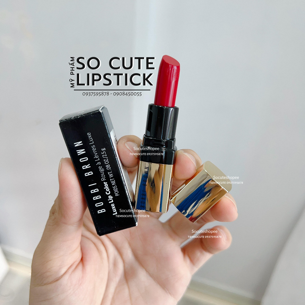 Set son Bobbi Brown Luxed Up Lipstick Duo Parisian Red và Red Velvet