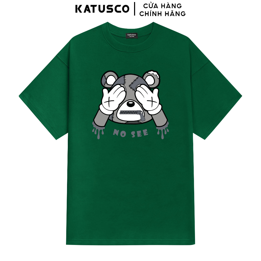 Áo Phông Nam No See Bear Local Brand KATUSCO Premium 100% Cotton A2337, Form Oversized, Trẻ Trung, Cá Tính