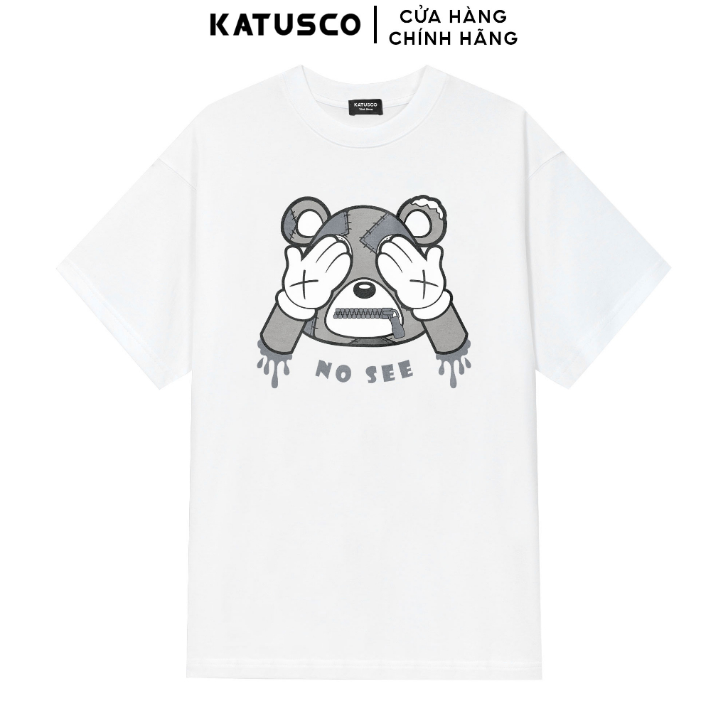 Áo Phông Nam No See Bear Local Brand KATUSCO Premium 100% Cotton A2337, Form Oversized, Trẻ Trung, Cá Tính