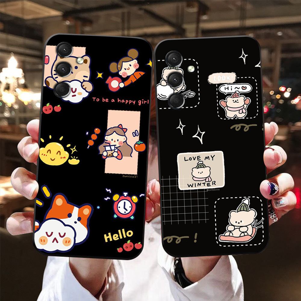Ốp lưng Samsung a24 4g/ss a54 5g/ss m14 in hình kẻ ô các con vật cute dễ thương