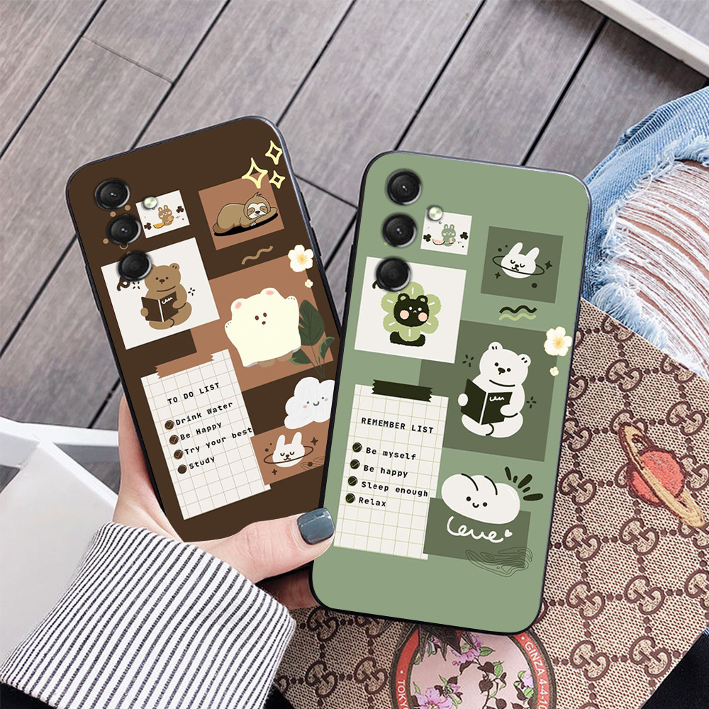 Ốp lưng Samsung a24 4g/ss a54 5g/ss m14 in hình kẻ ô các con vật cute dễ thương
