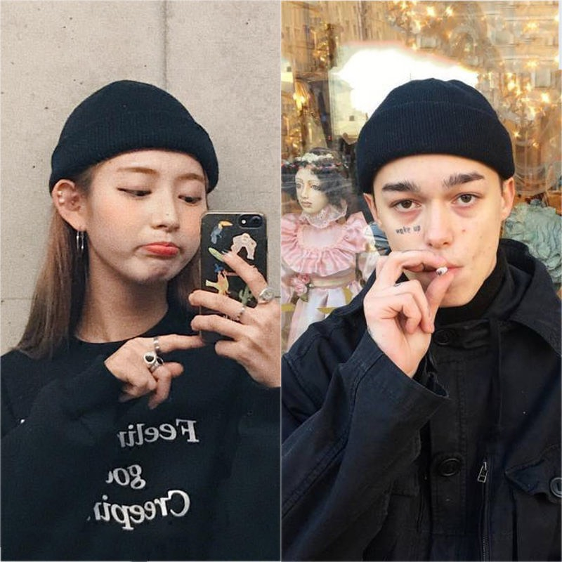 Mũ Len Nam Nữ Unisex Mũ Len Beanie Giữ Ấm Retro Phong Cách Hàn Quốc Thu Đông DYACI ML55