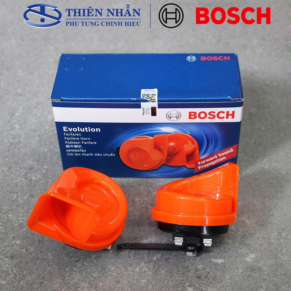 Còi sò cao cấp cam BOSCH Evolution Horn 12V-4AH cho ô tô, xe máy