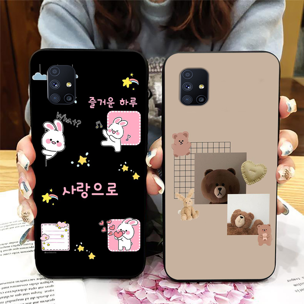 Ốp lưng Samsung m51 in hình kẻ ô các con vật cute dễ thương
