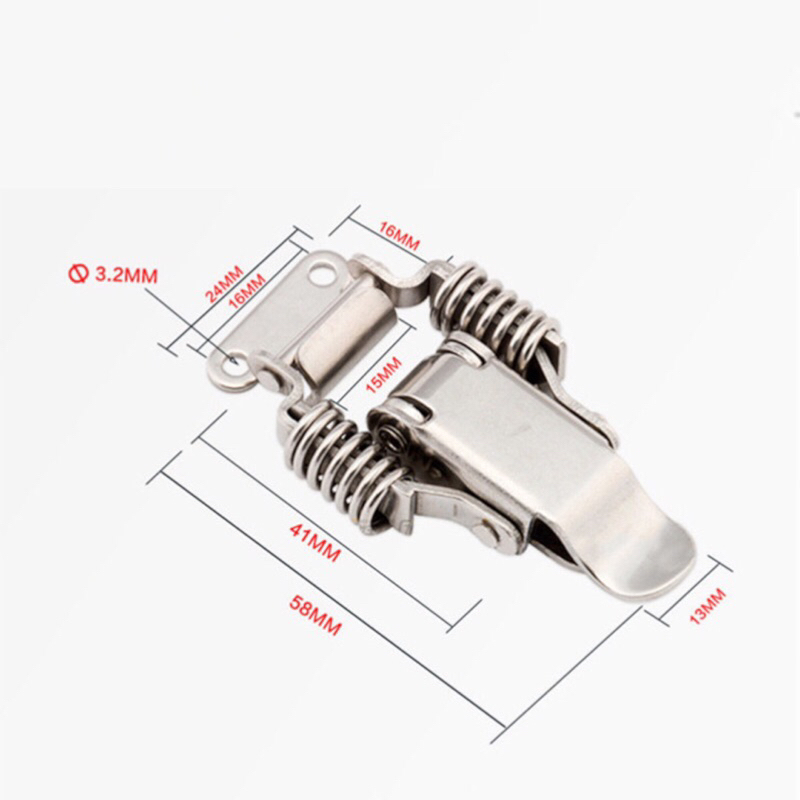 Khoá gài inox dạng lò xo sus 304 cao cấp không bị rỉ sét