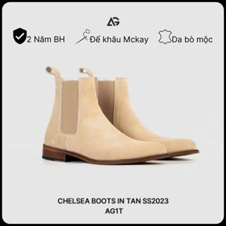 Giày Chelsea boots tan da bò cao cấp nhập khẩu handmade August AG1T chính hãng bảo hành 24 tháng