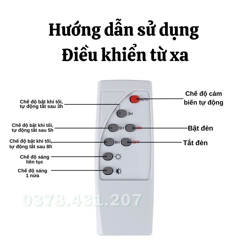 Đèn Led Đèn Năng Lượng Mặt Trời Siêu Sáng Chống Nước Tiết Kiệm Điện Năng Titan.st