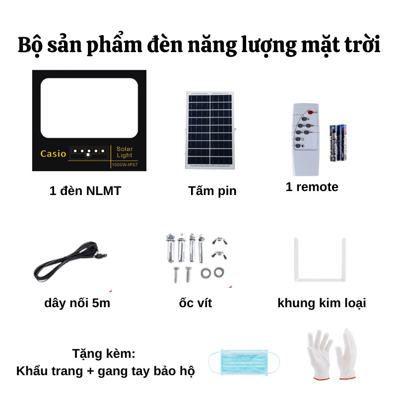 Đèn Led Đèn Năng Lượng Mặt Trời Siêu Sáng Chống Nước Tiết Kiệm Điện Năng Titan.st