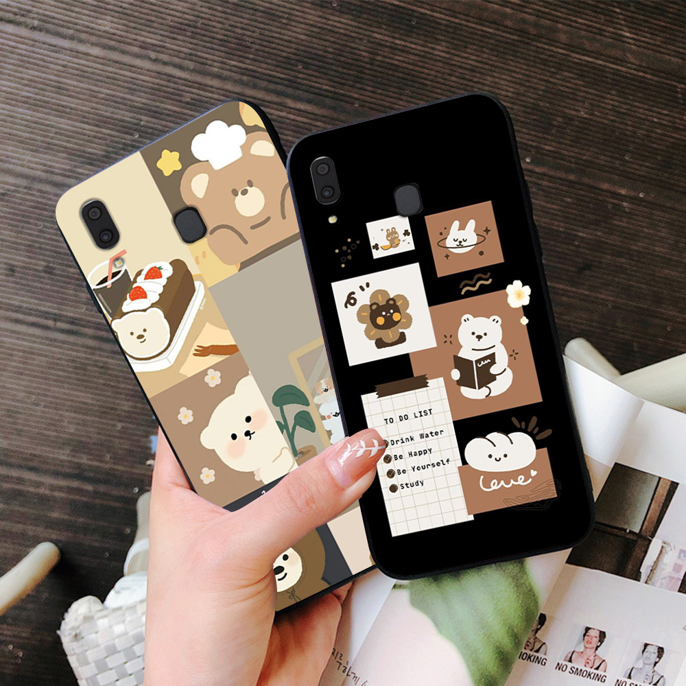 Ốp lưng Samsung m20 / ss m30 in hình kẻ ô các con vật cute dễ thương