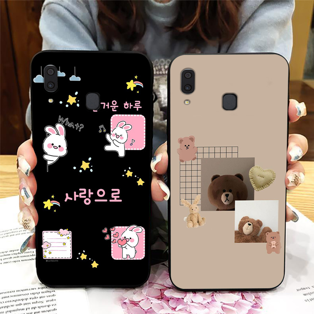 Ốp lưng Samsung m20 / ss m30 in hình kẻ ô các con vật cute dễ thương